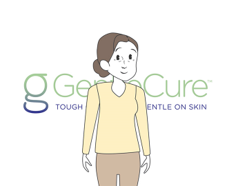 Logo of GentleCure with illustration of woman